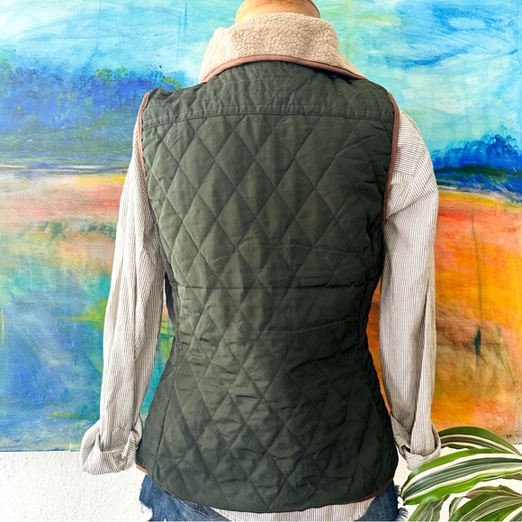Daniel Cremieux Womens Olive Green Nylon Quilted Vest - Picture 2 of 10